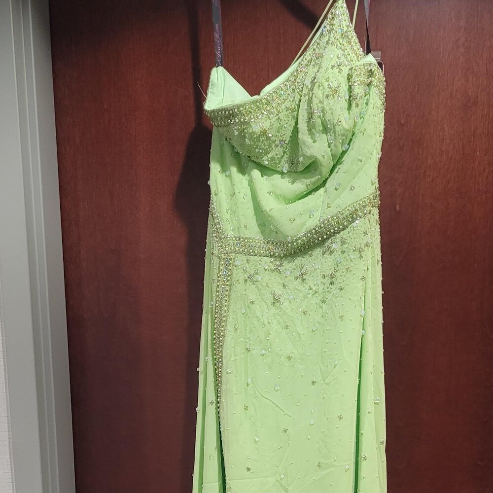 Anna Scott 635 Mint Green Size 8 Prom Dress